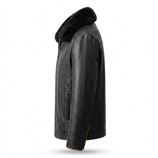 Gentleman Code - Easim | Warm Gefüttert Lederjacke Herren