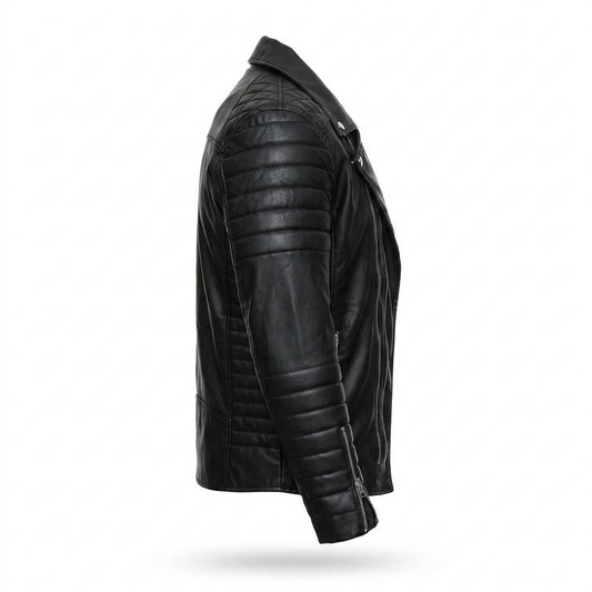 Nobleman Code - Zepik | Asymmetrisch Gesteppt Lederjacke Herren
