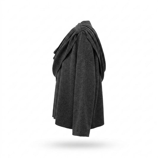 Nobleman Code - Lelur | Asymmetrischer Drapierter Mantel Damen