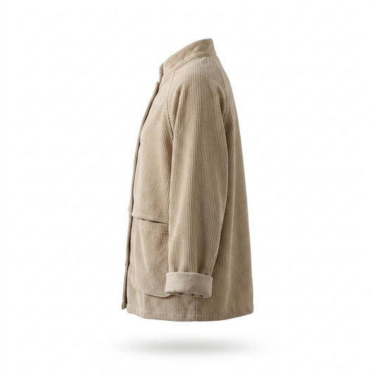 Nobleman Code - Totik | Gerippte Geknöpfte Jacke Damen