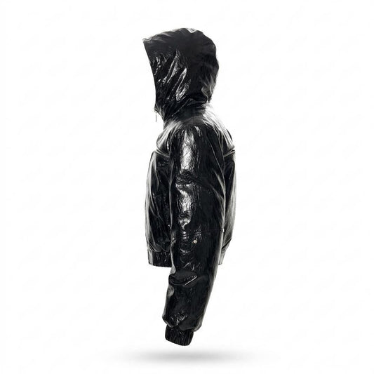 Nobleman Code - Nagir | Glänzend Gefüttert Lederjacke Unisex