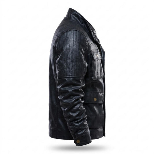 Gentleman Code - Kofiv | Gefütterte Gesteppte Lederjacke Herren