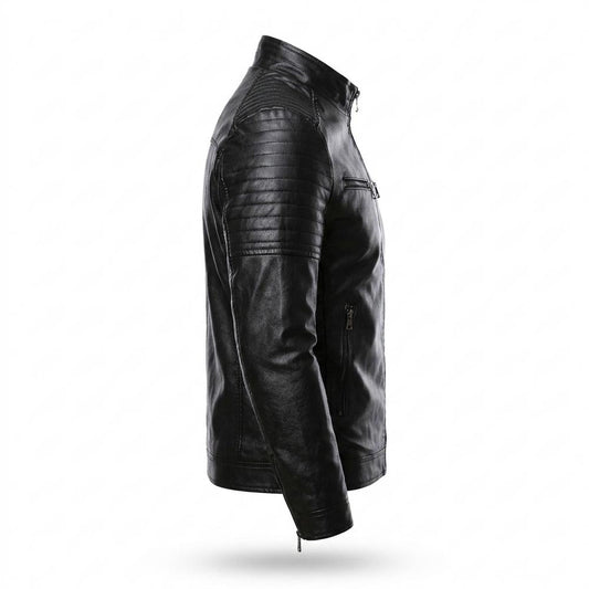 Nobleman Code - Liwat | Gesteppt Tailliert Lederjacke Herren