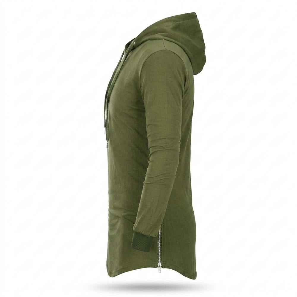 Gentleman Code - Veven | Langgeschnitten Langärmlig Hoodie Herren