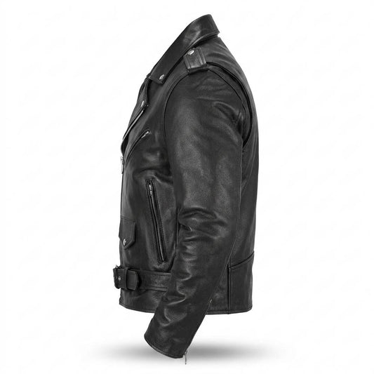 Nobleman Code - Nulid | Asymmetrische Gegürtelte Lederjacke Unisex