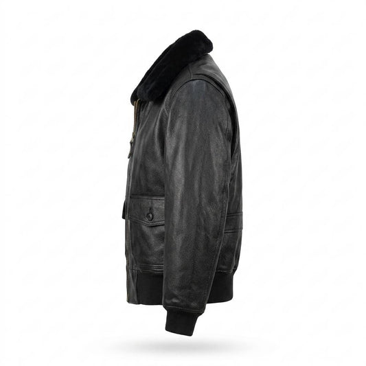 Gentleman Code - Aupod | Gefüttert Genarbt Lederjacke Herren