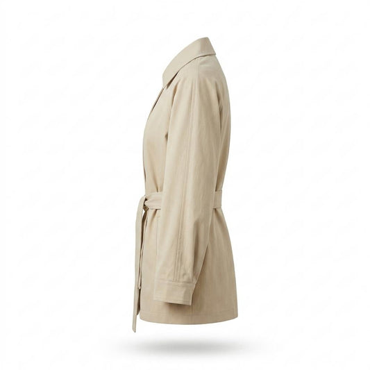 Nobleman Code - Runik | Tailliert Kragenlos Mantel Damen
