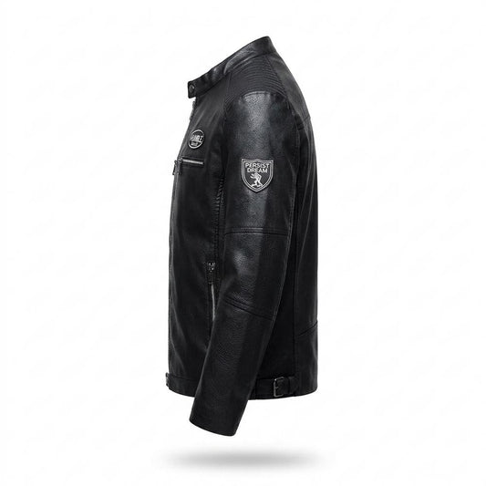 Nobleman Code - Nuhav | Gesteppte Taillierte Lederjacke Herren
