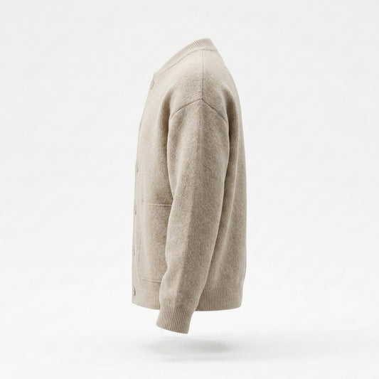 Nobleman Code - Rumal | Strukturiert Kragenlos Cardigan Herren