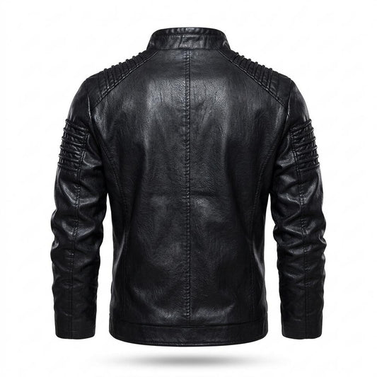 Nobleman Code - Kalev | Gesteppte Taillierte Lederjacke Herren