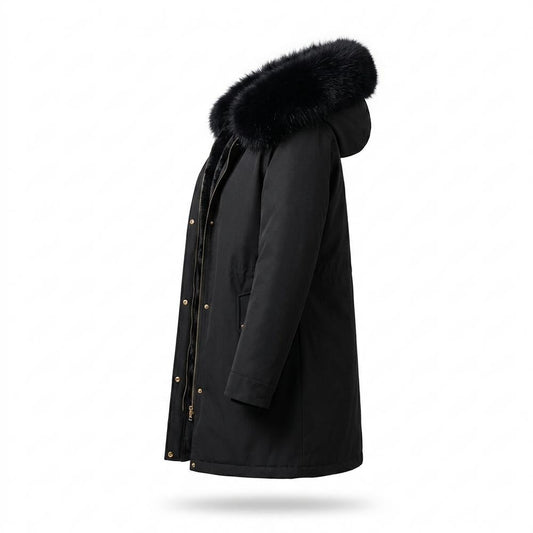 Nobleman Code - Nenot | Gefütterter Pelzbesetzter Mantel Damen