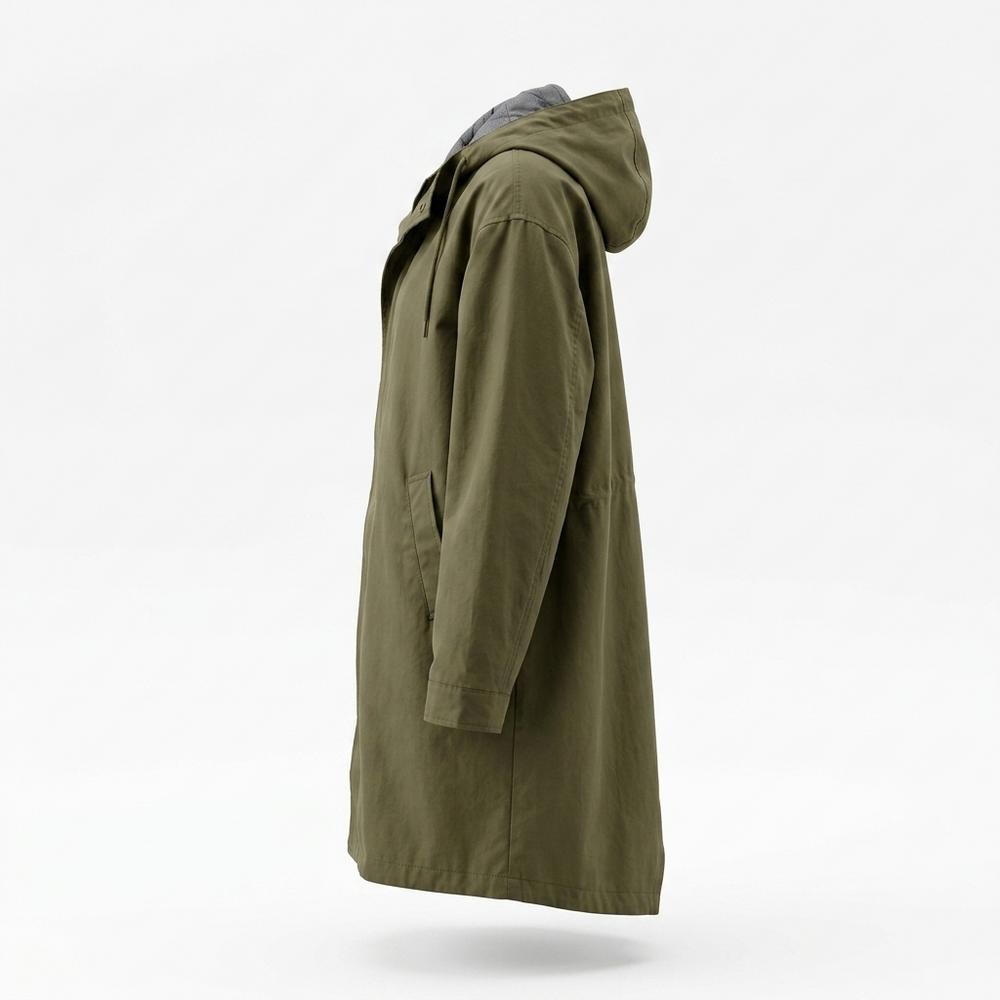 Gentleman Code - Kanet | Langgeschnittener Kapuzen- Mantel Damen