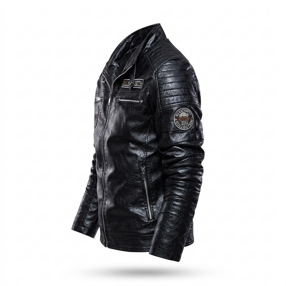 Gentleman Code - Cadur | Gesteppt Tailliert Lederjacke Herren