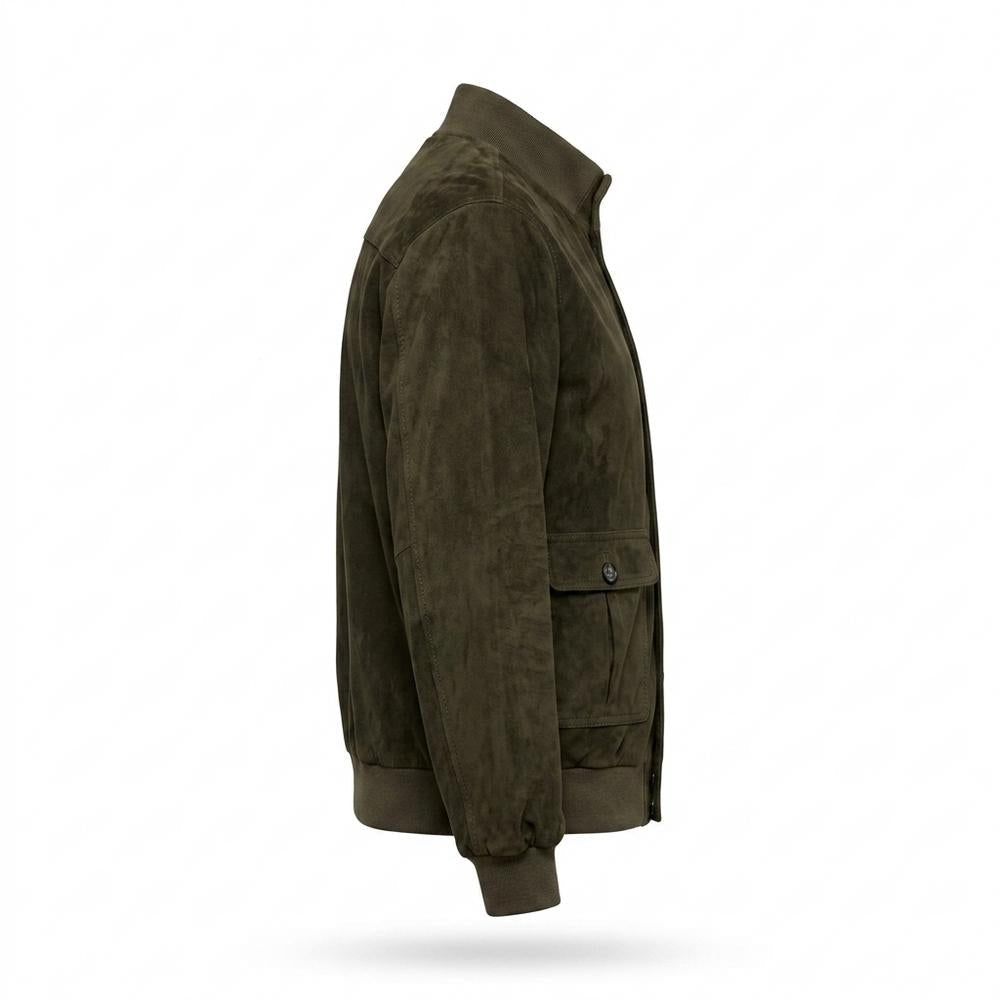 Gentleman Code - Zidov | Geknöpft Rauledern Wildleder-Jacke Herren