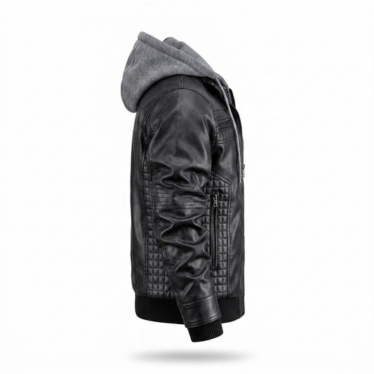 Gentleman Code - Aipad | Gefüttert Gesteppt Lederjacke Herren