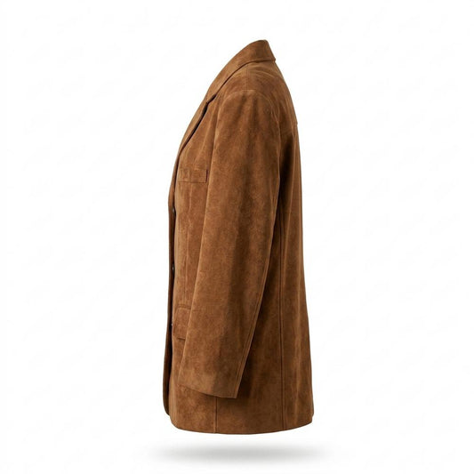 Gentleman Code - Cagar | Locker Geschnitten Einreihig Wildleder-Jacke Damen