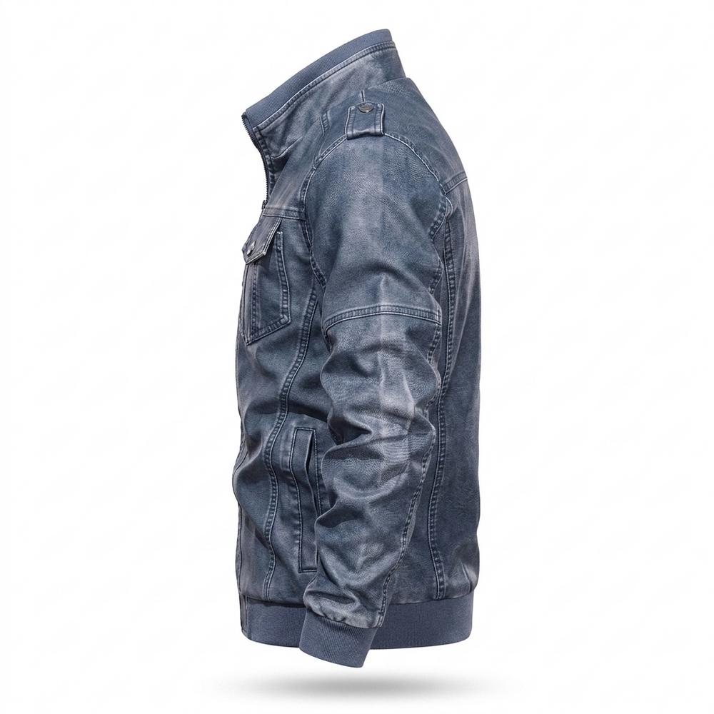 Gentleman Code - Nehas | Gewaschen Gefüttert Lederjacke Herren