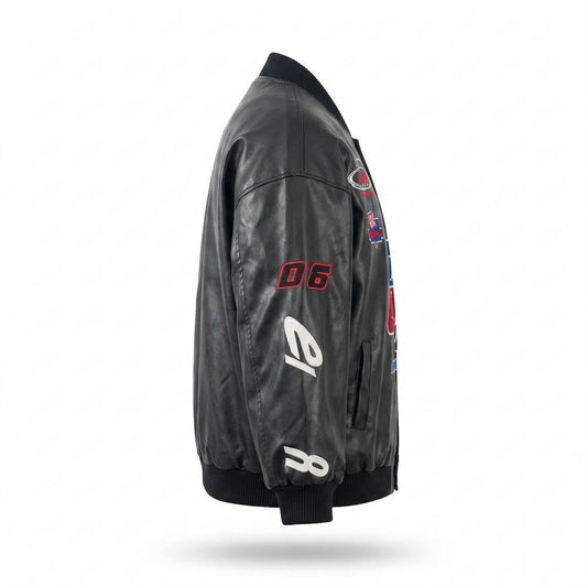 Nobleman Code - Rizul | Bestickt Blousonartig Lederjacke Unisex