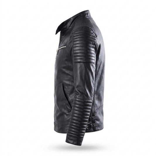 Nobleman Code - Visik | Tailliert Gesteppt Lederjacke Herren