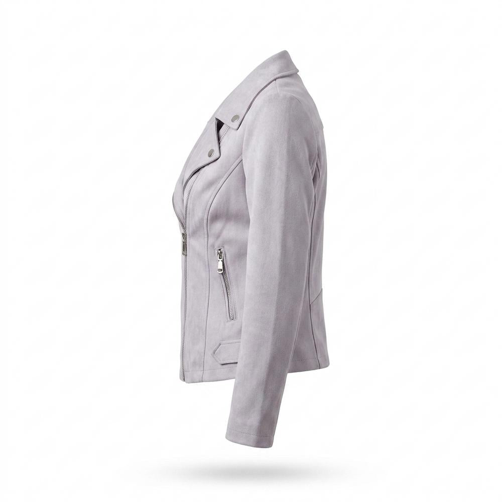 Gentleman Code - Dasiv | Tailliert Asymmetrisch Wildleder-Jacke Damen