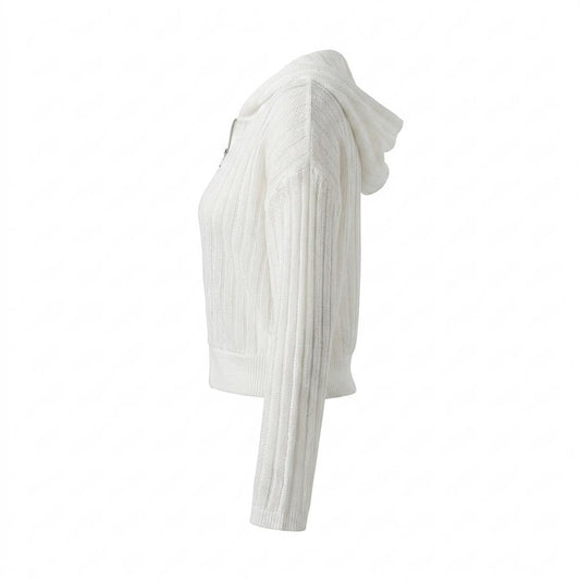 Nobleman Code - Vikok | Transparent Langärmlig Strickjacke Damen