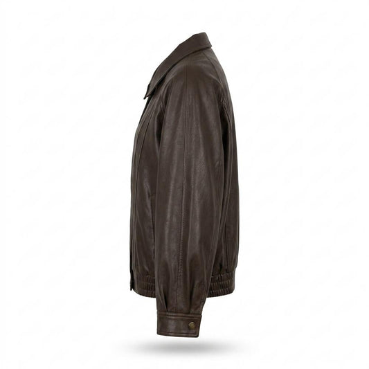 Gentleman Code - Eefiv | Oversized Reißverschluss Lederjacke Damen