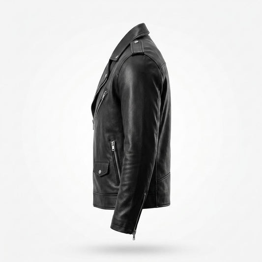 Gentleman Code - Ceked | Asymmetrische Gegürtete Lederjacke Unisex