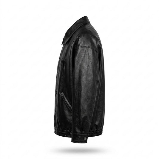 Nobleman Code - Rokus | Geknöpft Oversized Lederjacke Unisex