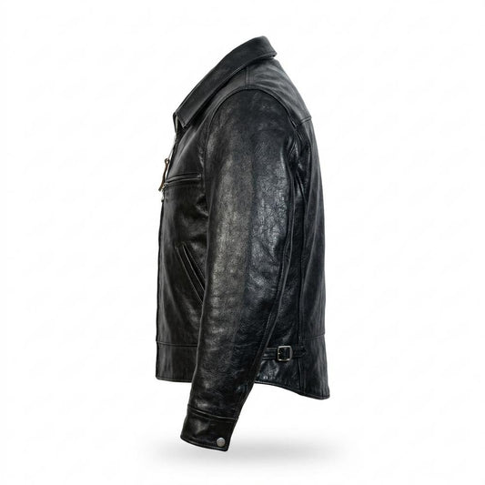 Nobleman Code - Zatus | Gefüttert Genarbt Lederjacke Herren
