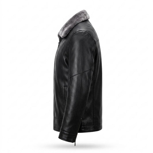 Gentleman Code - Cobat | Gefüttert Reißverschluss Lederjacke Herren