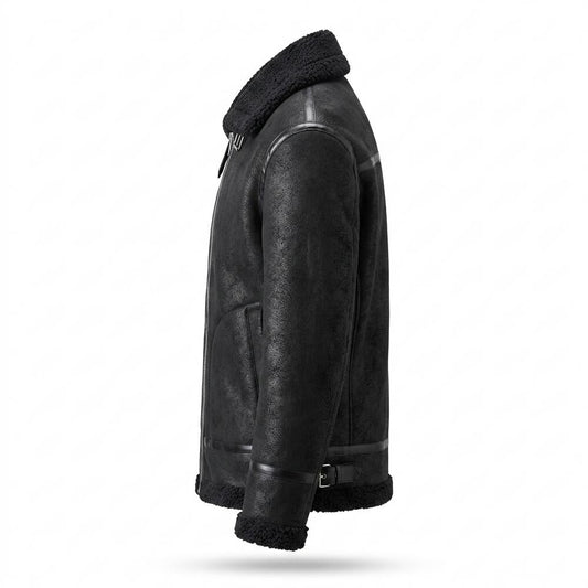 Gentleman Code - Nafen | Gefütterte Reißverschluss Lederjacke Herren