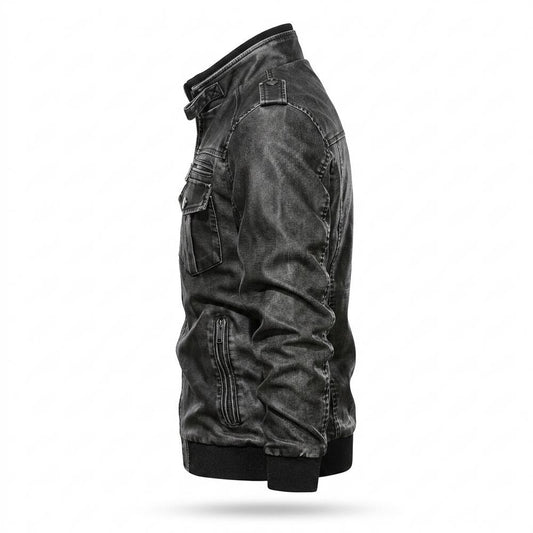 Nobleman Code - Zekat | Gefütterte Gewaschene Lederjacke Herren