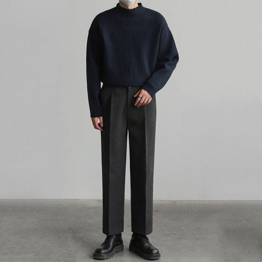 Vamon  Gerippter hochgeschlossener Rollkragenpullover