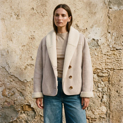 Nobleman Code - Rivin | Gefütterte Veloursartige Jacke Damen