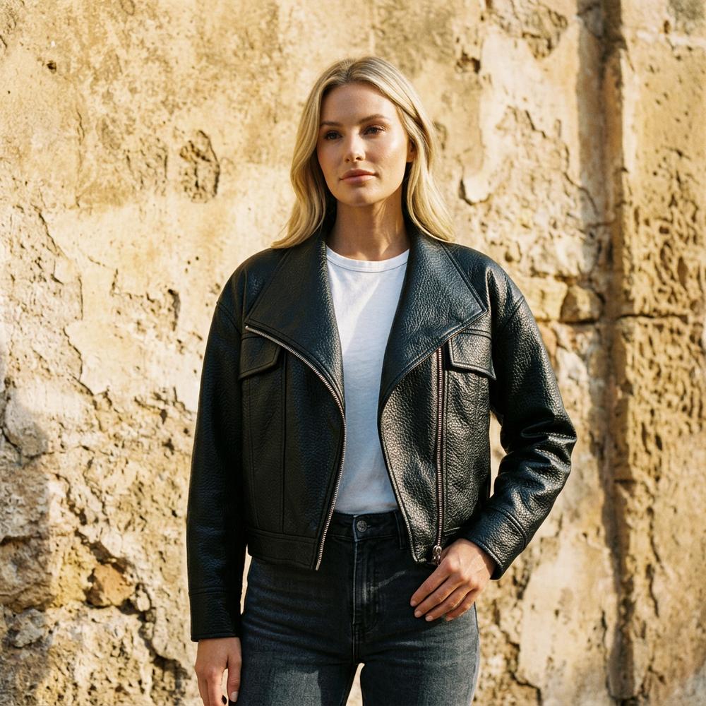Nobleman Code - Vesan | Genarbte Asymmetrische Jacke Damen