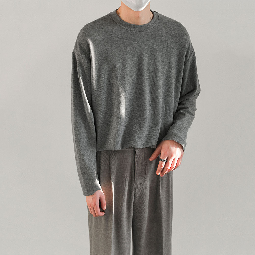 Milev  Langärmeliger melierter Pullover