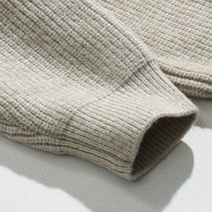 Roram | Gerippter hochschließender Strickpullover