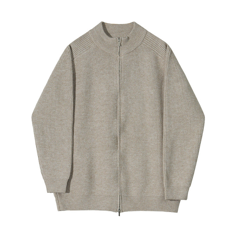 Roram | Gerippter hochschließender Strickpullover