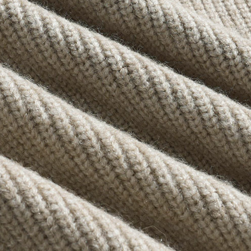 Roram | Gerippter hochschließender Strickpullover