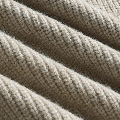 Roram | Gerippter hochschließender Strickpullover