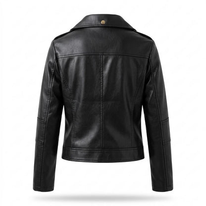 Gentleman Code - Ronik | Asymmetrisch Tailliert Lederjacke Damen