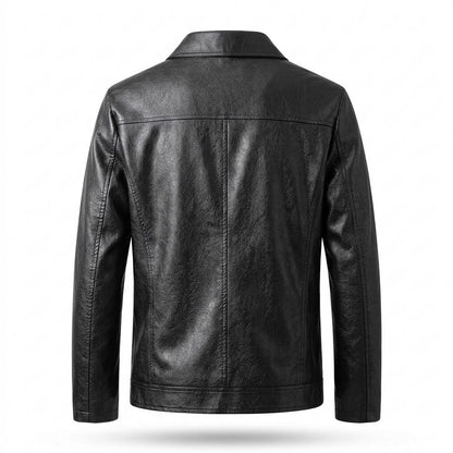 Nobleman Code - Aelom | Glatte Schlichte Lederjacke Herren
