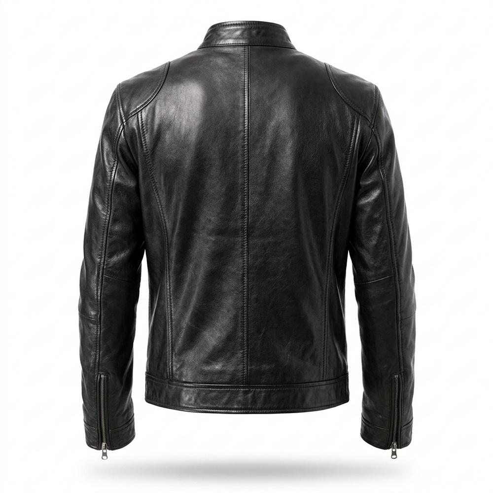 Gentleman Code - Yerov | Gesteppt Tailliert Lederjacke Herren