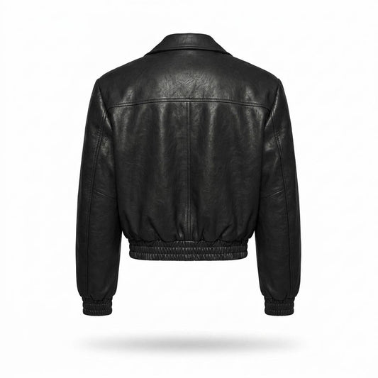Nobleman Code - Tidit | Aufgesetzt Gesmokt Lederjacke Unisex