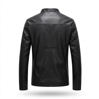 Gentleman Code - Aesis | Taillierte Kurzkragige Lederjacke Herren