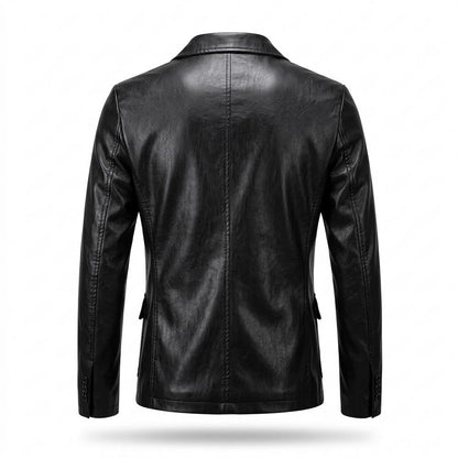 Gentleman Code - Cobid | Einreihige Taillierte Lederjacke Herren