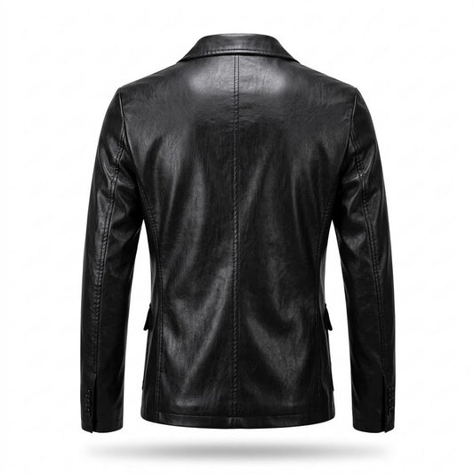 Gentleman Code - Cobid | Einreihige Taillierte Lederjacke Herren