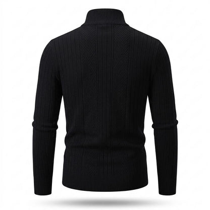 Gentleman Code - Kesos | Strukturierte Hochgeschlossene Strickjacke Herren