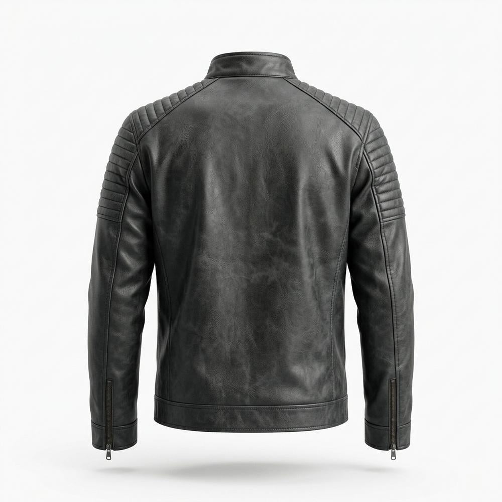 Gentleman Code - Yuvod | Gesteppt Figurbetont Lederjacke Herren
