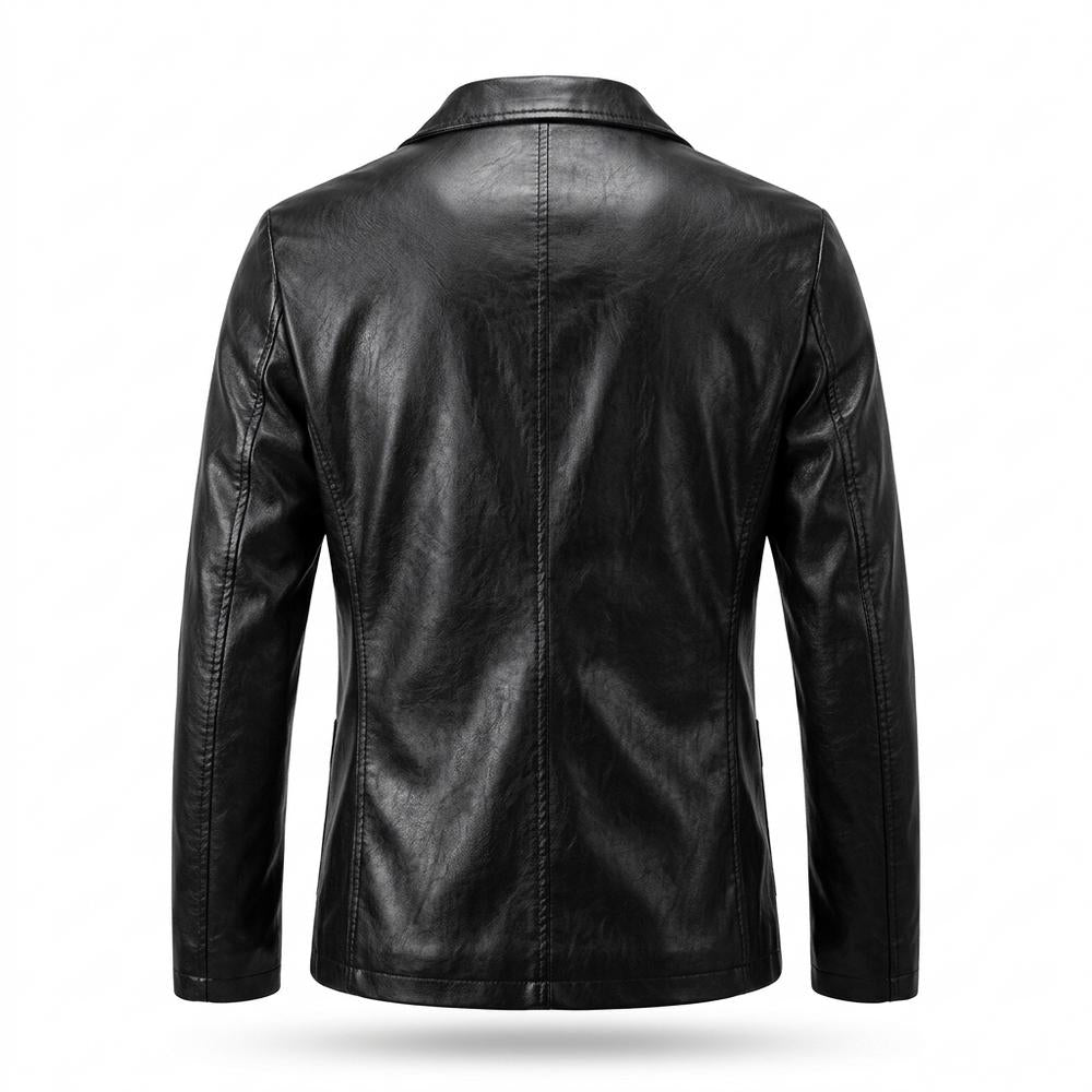 Nobleman Code - Vopat | Tailliert Einreihig Lederjacke Herren